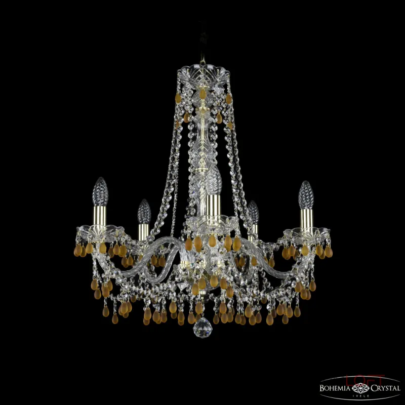 Подвесная люстра Bohemia Ivele Crystal 1410 1410/5/195/h-60 G V1003 Подвесная люстра Bohemia Ivele Crystal 1410 1410/5/195/h-60 G V1003