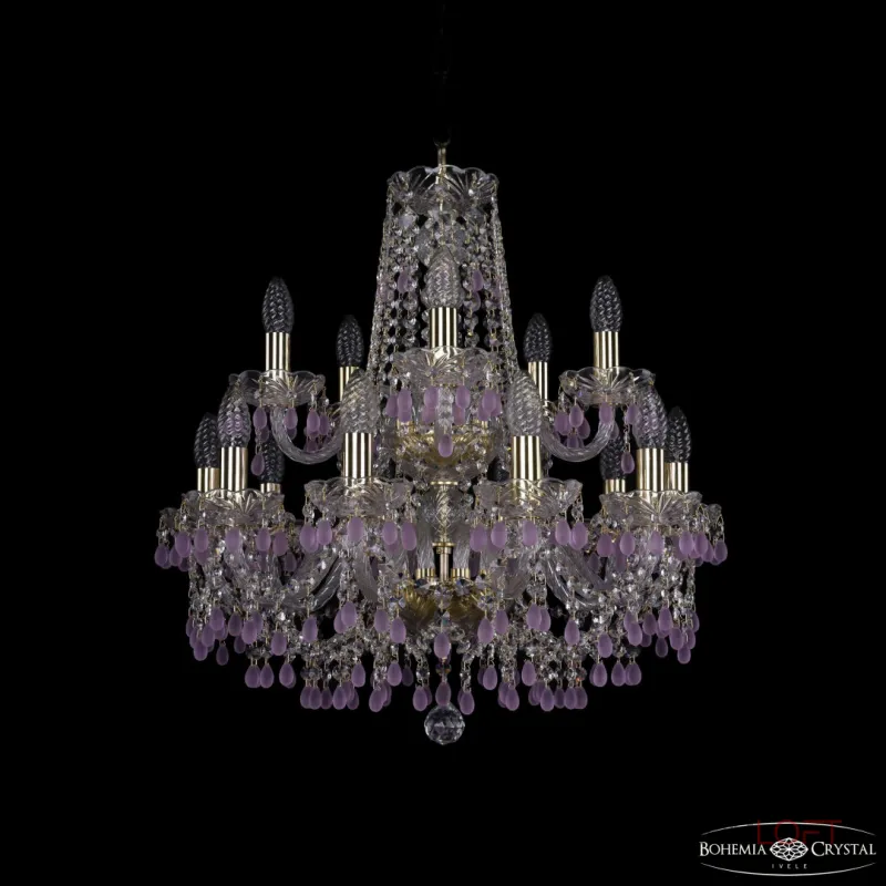 Подвесная люстра Bohemia Ivele Crystal 1410 1410/10+5/195/2d G V7010 Подвесная люстра Bohemia Ivele Crystal 1410 1410/10+5/195/2d G V7010