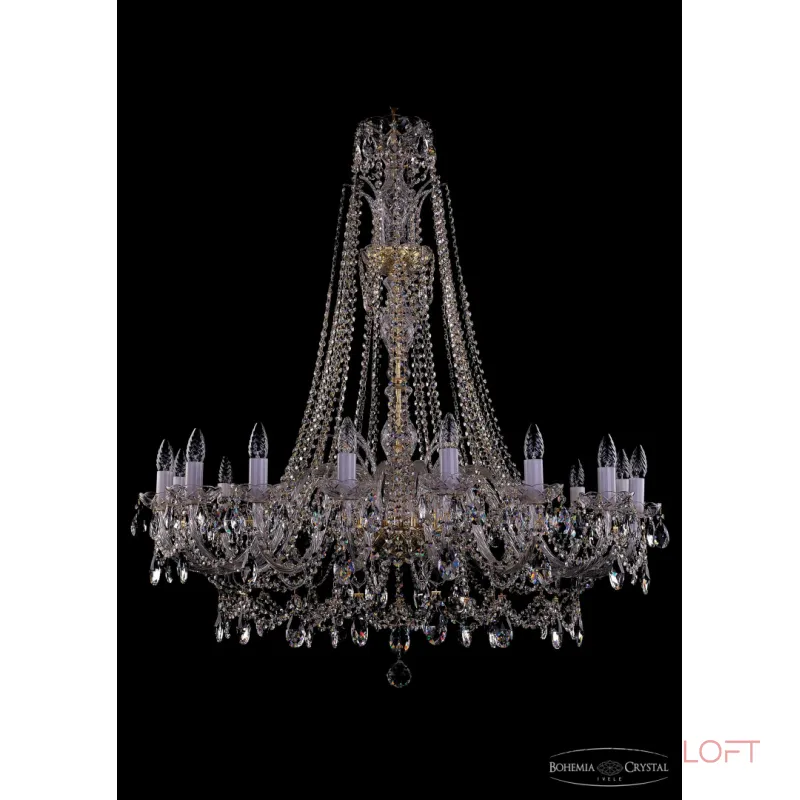 Подвесная люстра Bohemia Ivele Crystal 1411 1411/16/400/XL-115 G Подвесная люстра Bohemia Ivele Crystal 1411 1411/16/400/XL-115 G