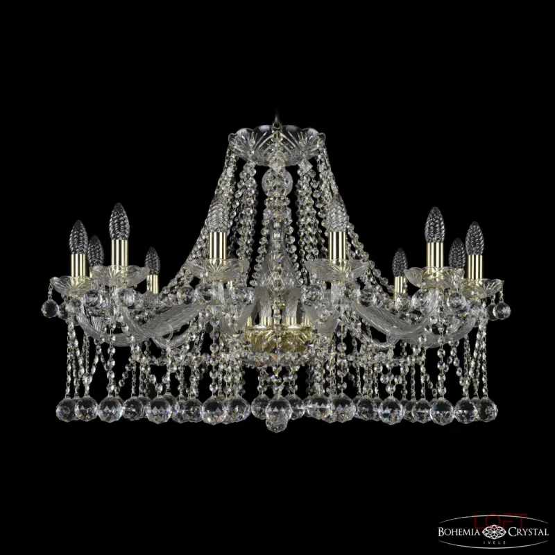 Подвесная люстра Bohemia Ivele Crystal 1413 1413/12/300 G Balls Подвесная люстра Bohemia Ivele Crystal 1413 1413/12/300 G Balls