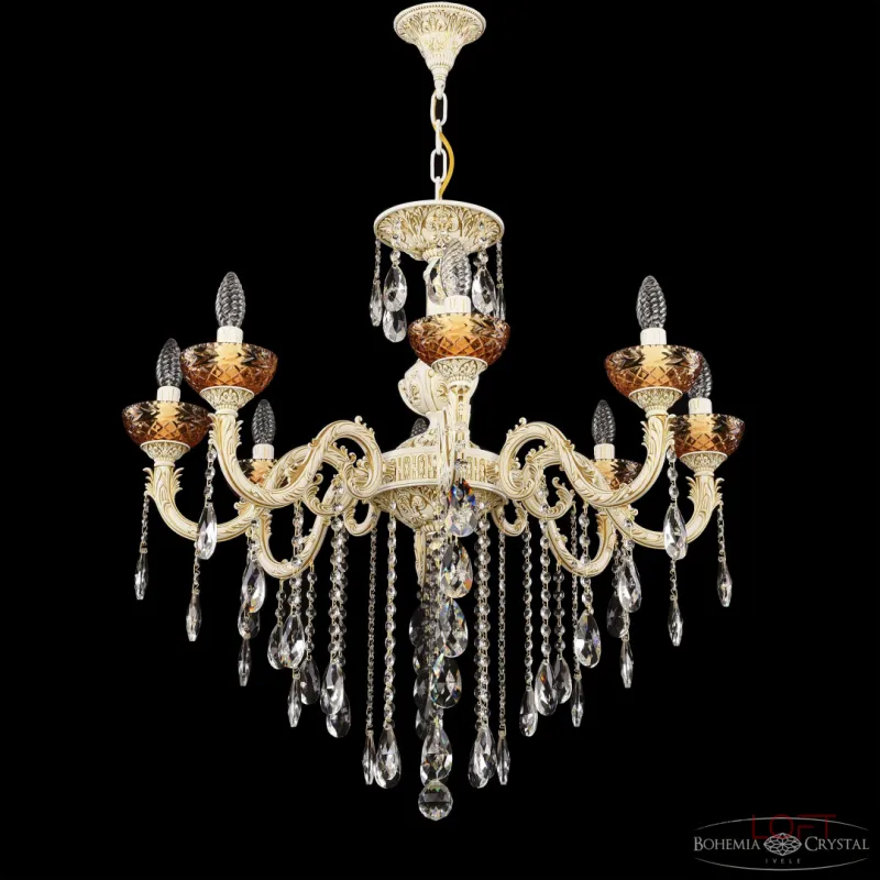 Подвесная люстра Bohemia Ivele Crystal AL7901 AL79101/8/250 B WMG P Amber/M-1F