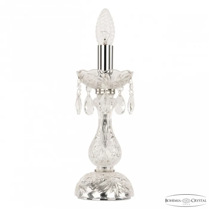 Настольная лампа Bohemia Ivele Crystal 107 107L/1-27 Ni от ImperiumLoft