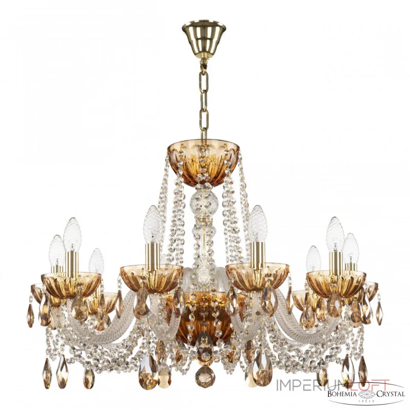 Подвесная люстра Bohemia Ivele Crystal 5402 5402/10/240 G Amber/M-1H K721