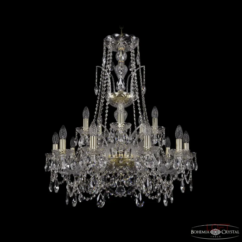 Подвесная люстра Bohemia Ivele Crystal 1411 1411/10+5/240/XL-86 G