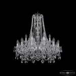 Подвесная люстра Bohemia Ivele Crystal 1411 1411/12+6/240/h-80 Ni