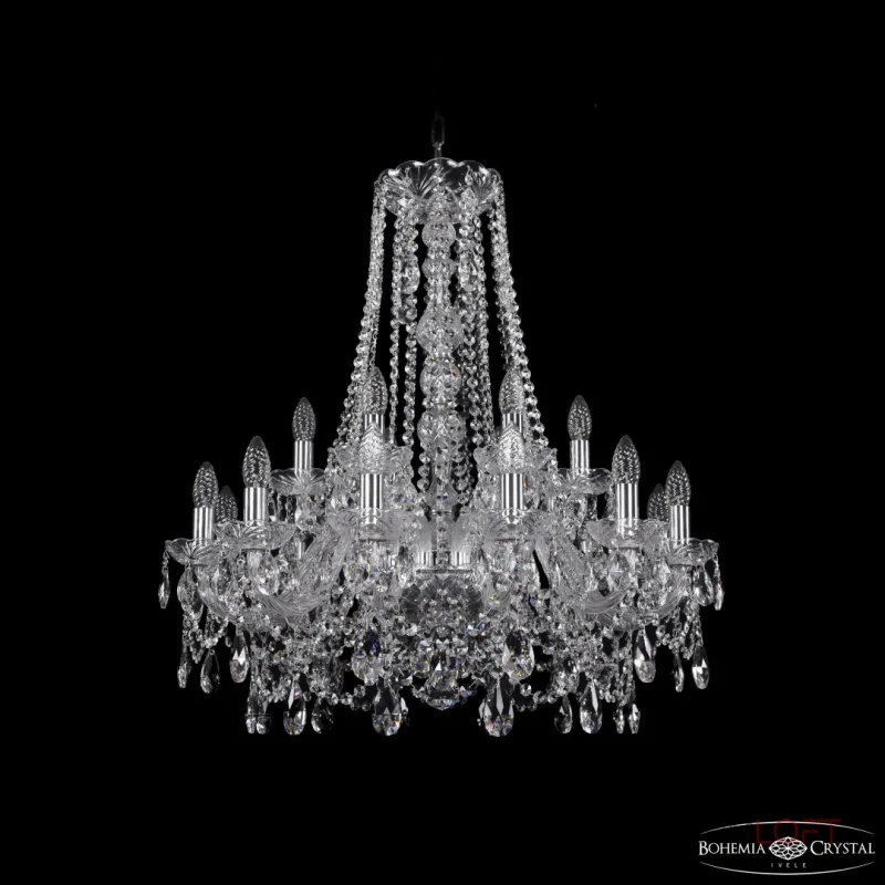 Подвесная люстра Bohemia Ivele Crystal 1411 1411/12+6/240/h-80 Ni