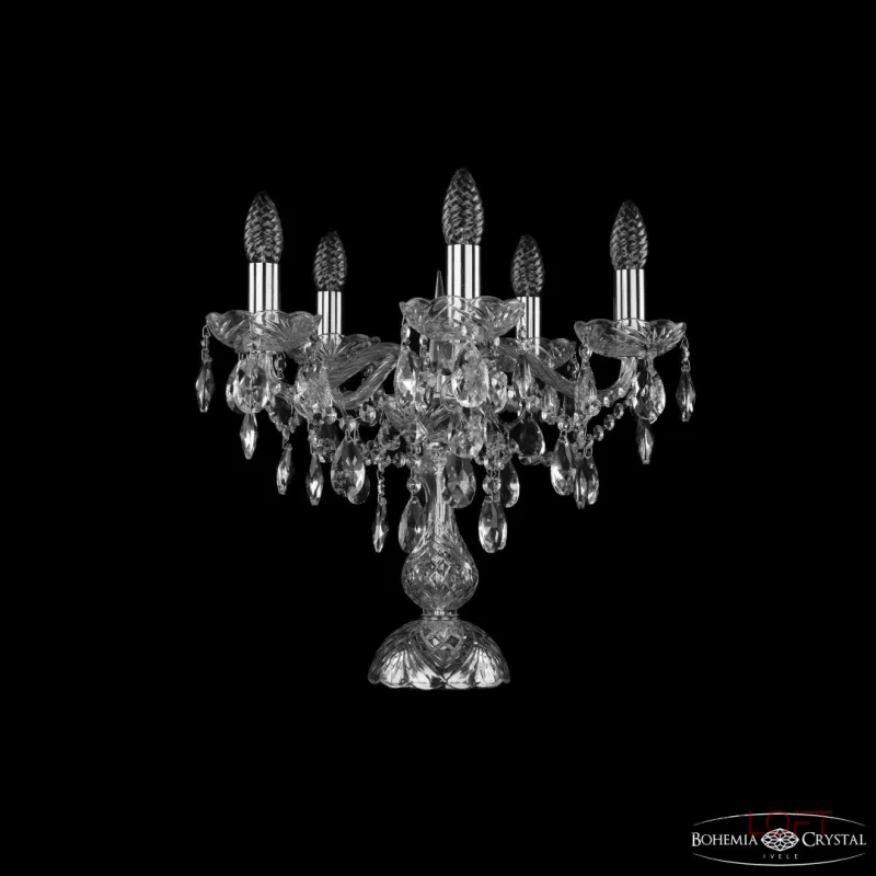 Настольная лампа Bohemia Ivele Crystal 1415 1415L/5/141-39 Ni Настольная лампа Bohemia Ivele Crystal 1415 1415L/5/141-39 Ni