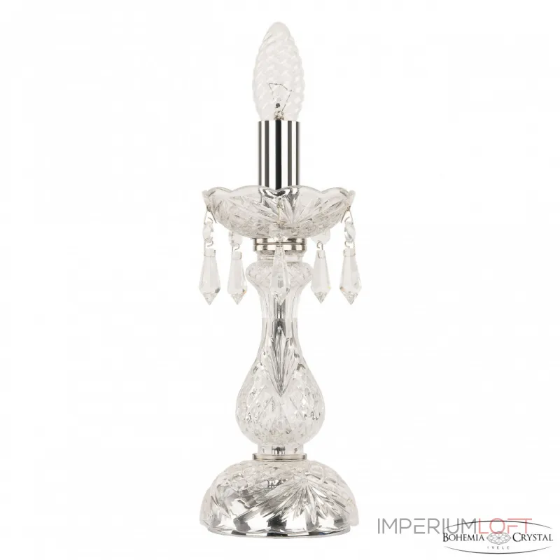 Настольная лампа Bohemia Ivele Crystal 104 104L/1-27 Ni Настольная лампа Bohemia Ivele Crystal 104 104L/1-27 Ni