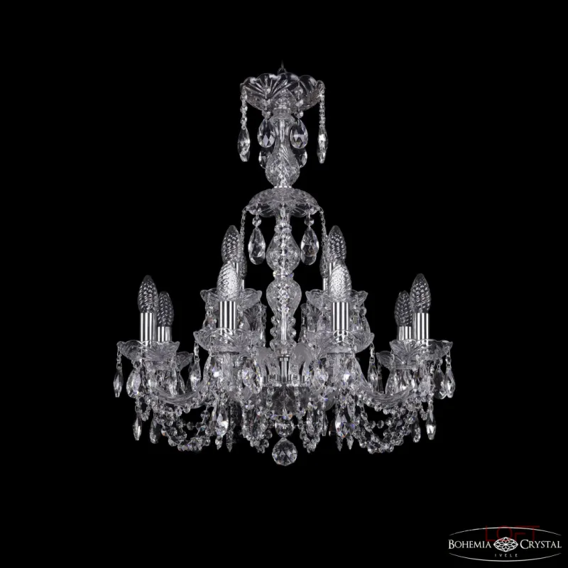 Подвесная люстра Bohemia Ivele Crystal 1402 1402/8+4/195/XL-64 Ni