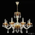 Подвесная люстра Bohemia Ivele Crystal 5417 5417/8/240 G Amber/M-1F