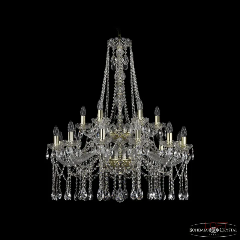 Подвесная люстра Bohemia Ivele Crystal 1413 1413/12+6/300/h-96/2d G Подвесная люстра Bohemia Ivele Crystal 1413 1413/12+6/300/h-96/2d G