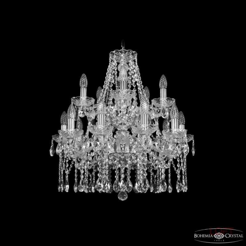 Подвесная люстра Bohemia Ivele Crystal 1413 1413/10+5/200/2d Ni