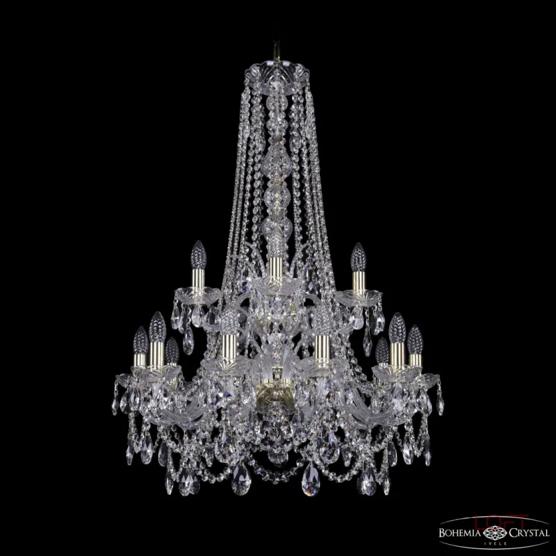 Подвесная люстра Bohemia Ivele Crystal 1411 1411/10+5/240/h-94 2d G Подвесная люстра Bohemia Ivele Crystal 1411 1411/10+5/240/h-94 2d G