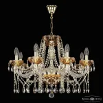 Подвесная люстра Bohemia Ivele Crystal 5413 5413/8/240 G Amber/M-1G