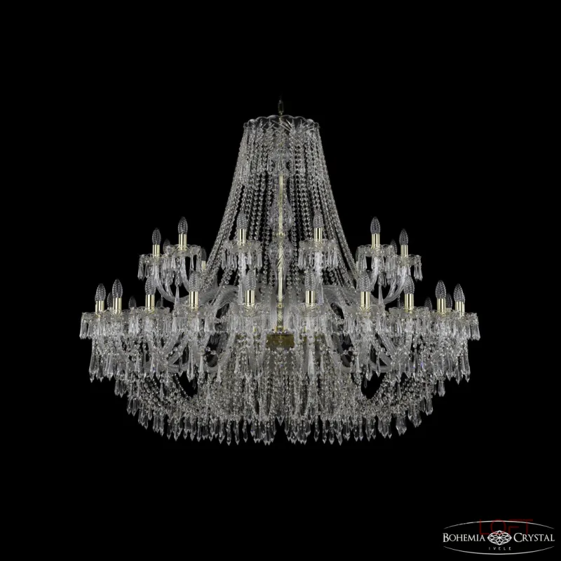 Подвесная люстра Bohemia Ivele Crystal 1403 1403/24+12/530 G