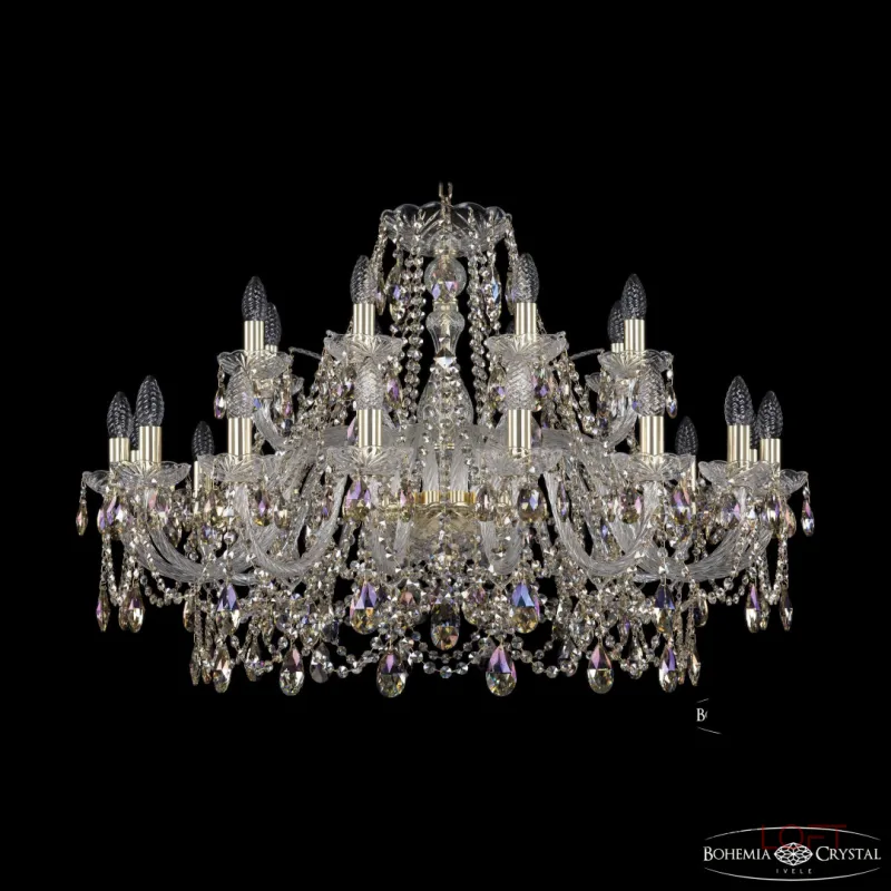 Подвесная люстра Bohemia Ivele Crystal 1411 1411/16+8/360 G R801 Подвесная люстра Bohemia Ivele Crystal 1411 1411/16+8/360 G R801