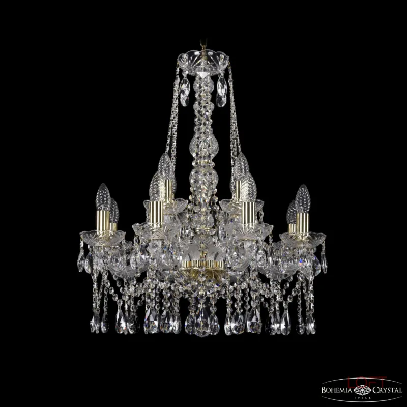 Подвесная люстра Bohemia Ivele Crystal 1413 1413/8+4/200/h-66 G