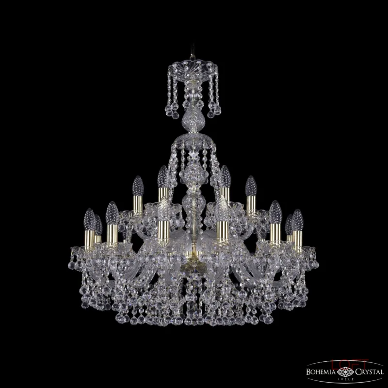 Подвесная люстра Bohemia Ivele Crystal 1409 1409/12+6/240/XL-76 G