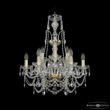 Подвесная люстра Bohemia Ivele Crystal 1411 1411/6+3/195/XL-65 G