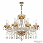 Подвесная люстра Bohemia Ivele Crystal 5413 5413/8/240 G Amber/M-1G