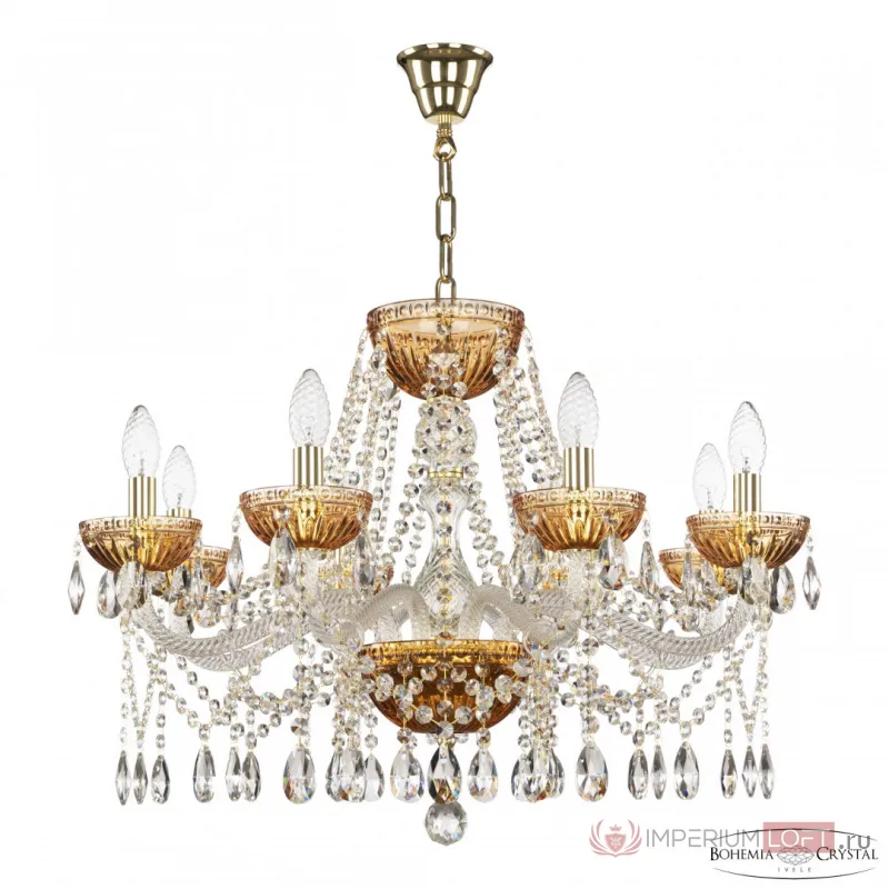 Люстра Bohemia Ivele Crystal 5413 5413/8/240 G Amber/M-1G от ImperiumLoft