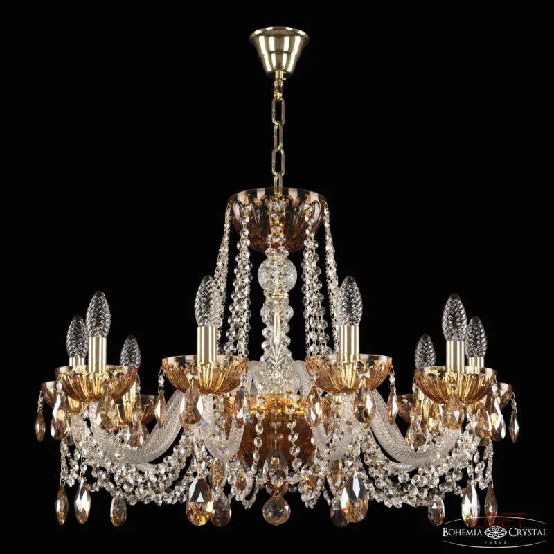 Подвесная люстра Bohemia Ivele Crystal 5402 5402/10/240 G Amber/M-1H K721
