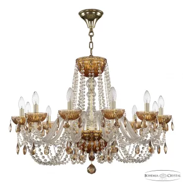 Подвесная люстра Bohemia Ivele Crystal 5402 5402/12/300 G Amber/M-1G K721