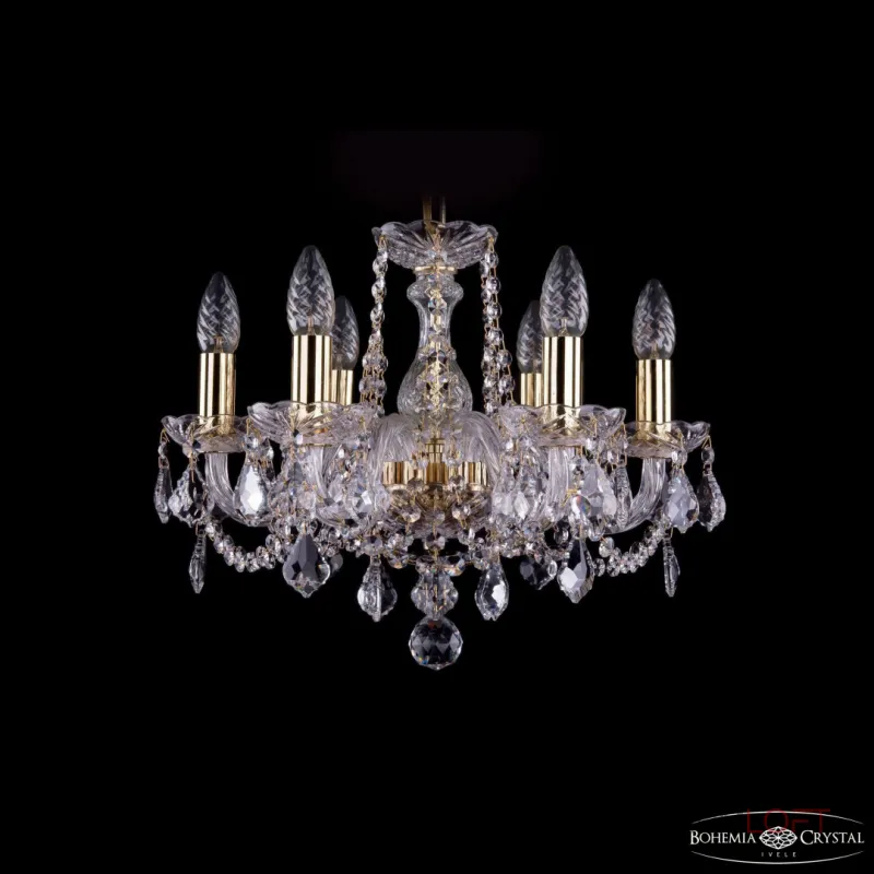 Подвесная люстра Bohemia Ivele Crystal 1402 1402/6/141 G Leafs