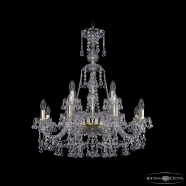 Подвесная люстра Bohemia Ivele Crystal 1409 1409/8+4/240/XL-76 G Подвесная люстра Bohemia Ivele Crystal 1409 1409/8+4/240/XL-76 G