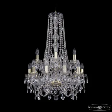 Подвесная люстра Bohemia Ivele Crystal 1411 1411/10+5/195/h-83/2d G