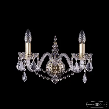 Бра Bohemia Ivele Crystal 1411 1411B/2/160 G Leafs Бра Bohemia Ivele Crystal 1411 1411B/2/160 G Leafs