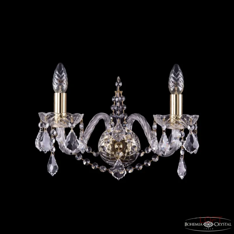 Бра Bohemia Ivele Crystal 1411 1411B/2/160 G Leafs Бра Bohemia Ivele Crystal 1411 1411B/2/160 G Leafs