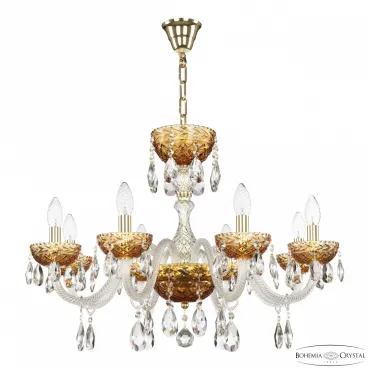 Подвесная люстра Bohemia Ivele Crystal 5417 5417/8/240 G Amber/M-1F Подвесная люстра Bohemia Ivele Crystal 5417 5417/8/240 G Amber/M-1F