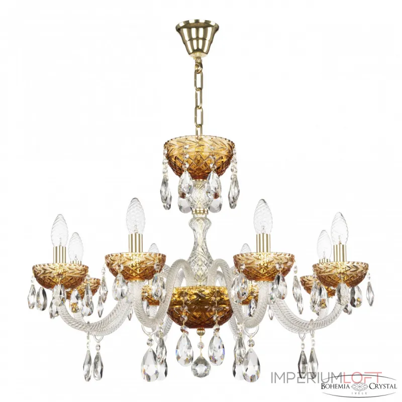 Подвесная люстра Bohemia Ivele Crystal 5417 5417/8/240 G Amber/M-1F Подвесная люстра Bohemia Ivele Crystal 5417 5417/8/240 G Amber/M-1F