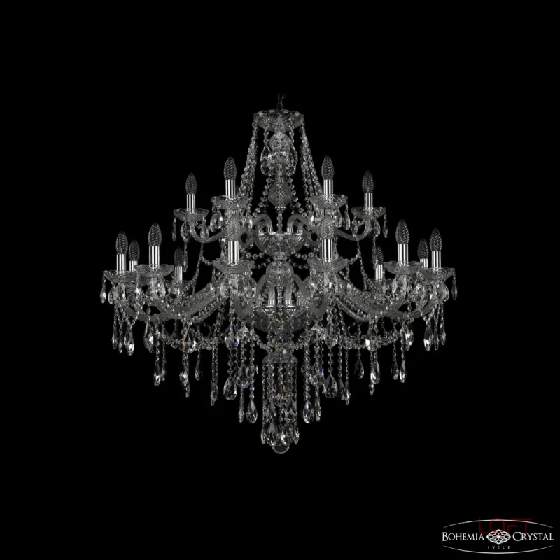 Подвесная люстра Bohemia Ivele Crystal 1415 1415/12+6/360/2d Ni Подвесная люстра Bohemia Ivele Crystal 1415 1415/12+6/360/2d Ni
