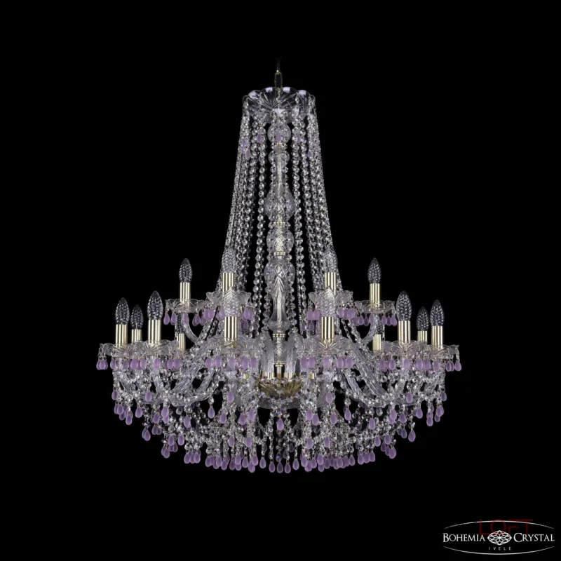 Подвесная люстра Bohemia Ivele Crystal 1410 1410/12+6/300/h-95 G V7010 Подвесная люстра Bohemia Ivele Crystal 1410 1410/12+6/300/h-95 G V7010