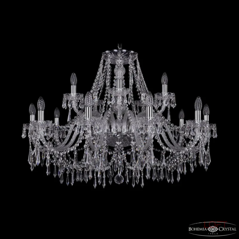Подвесная люстра Bohemia Ivele Crystal 1403 1403/10+5/360 Ni Подвесная люстра Bohemia Ivele Crystal 1403 1403/10+5/360 Ni
