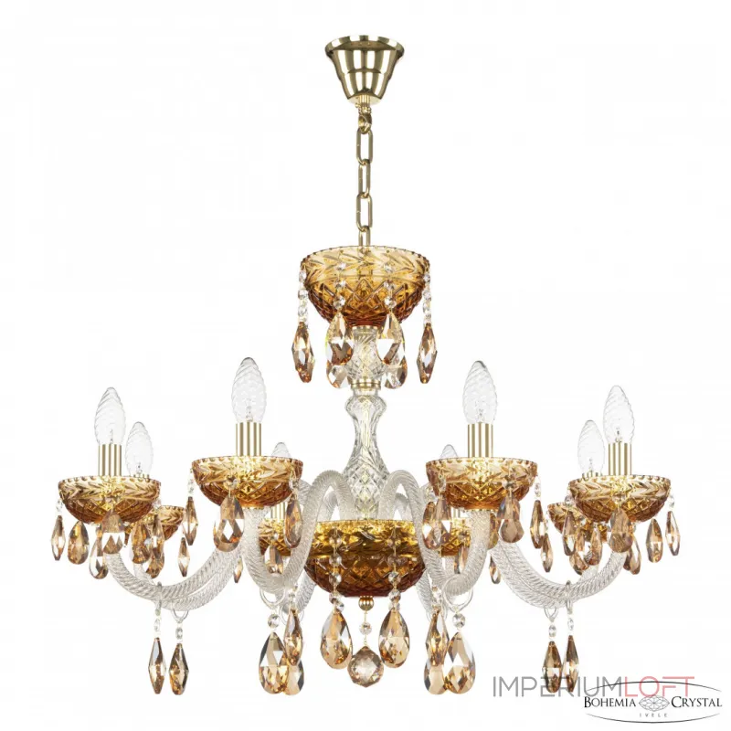 Подвесная люстра Bohemia Ivele Crystal 5417 5417/8/240 G Amber/M-1F K721 Подвесная люстра Bohemia Ivele Crystal 5417 5417/8/240 G Amber/M-1F K721