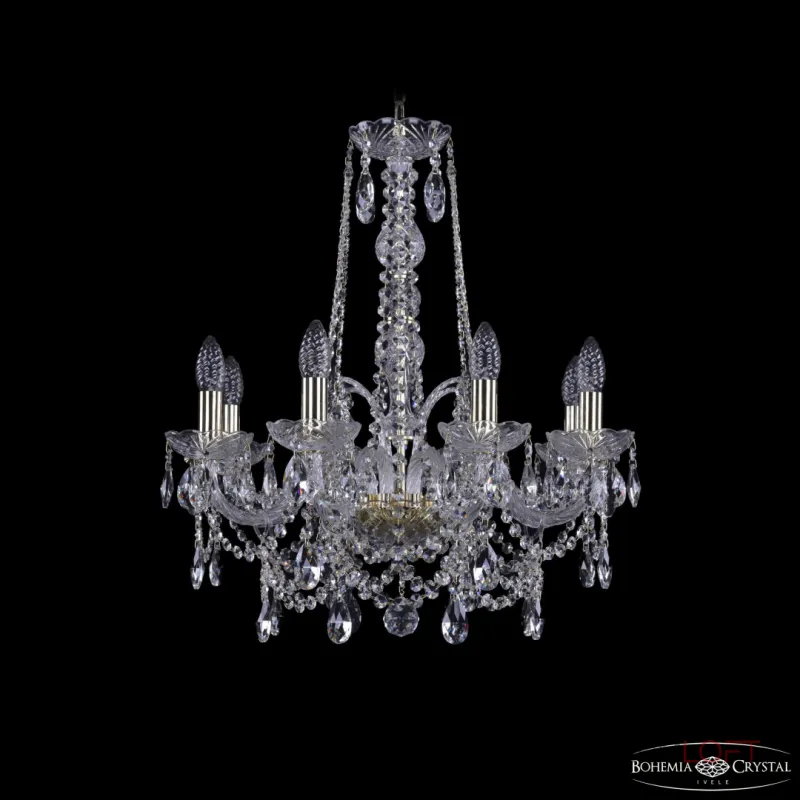 Подвесная люстра Bohemia Ivele Crystal 1411 1411/8/195/h-65 G