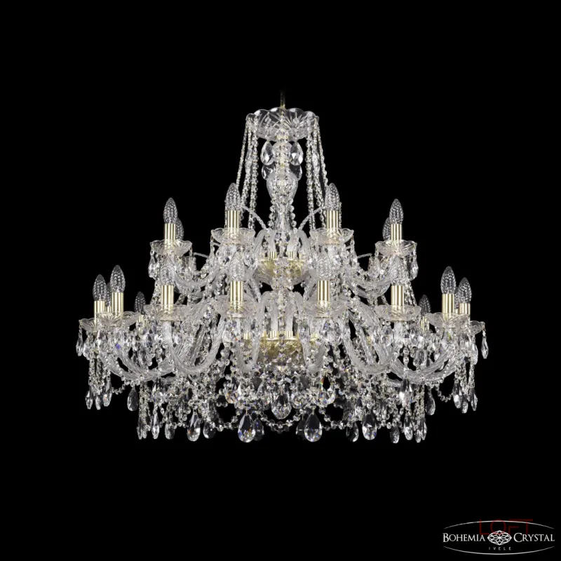 Подвесная люстра Bohemia Ivele Crystal 1411 1411/16+8/360/2d G