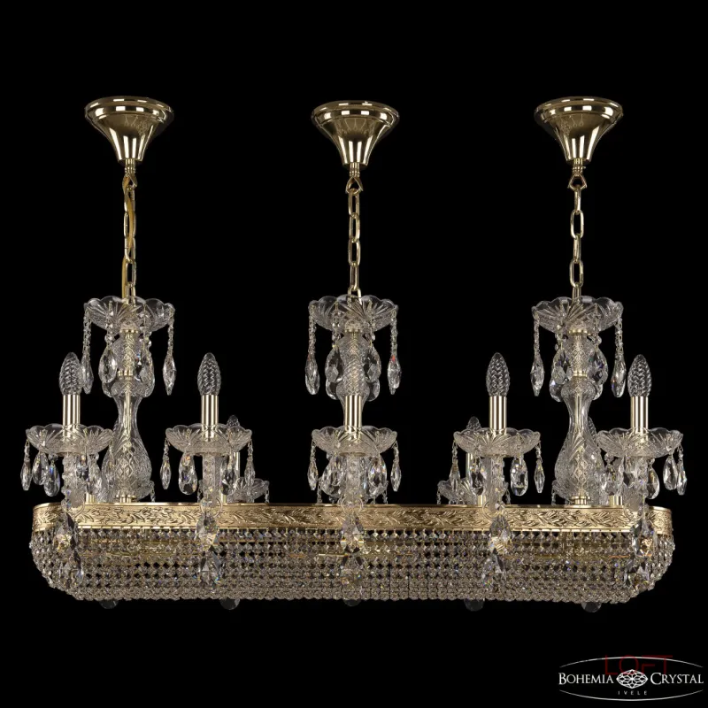 Подвесная люстра Bohemia Ivele Crystal 1452 1452/10/195/1000 G Подвесная люстра Bohemia Ivele Crystal 1452 1452/10/195/1000 G