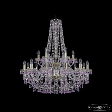 Подвесная люстра Bohemia Ivele Crystal 1410 1410/12+6/300/h-95/2d G V7010