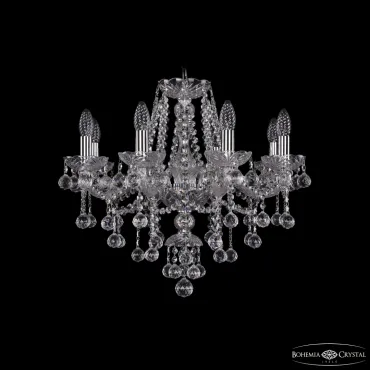Подвесная люстра Bohemia Ivele Crystal 1415 1415/8/200 Ni Balls Подвесная люстра Bohemia Ivele Crystal 1415 1415/8/200 Ni Balls