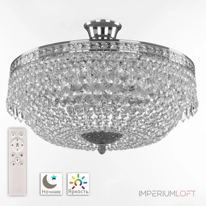 Потолочная люстра Bohemia Ivele Crystal 1901 19011/45IV/LED-DIM Ni