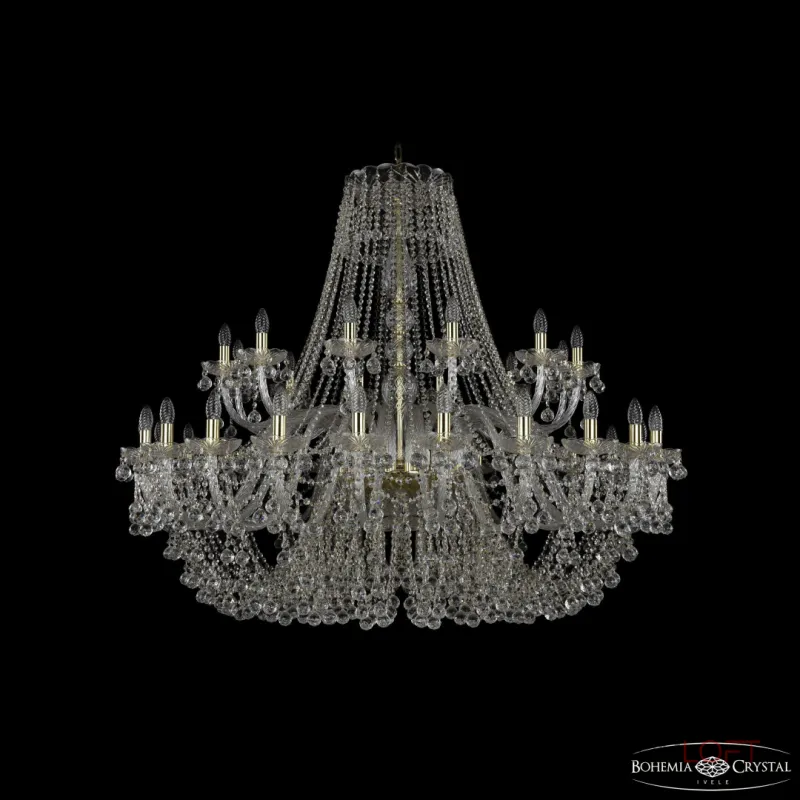 Подвесная люстра Bohemia Ivele Crystal 1409 1409/24+12/530 G Подвесная люстра Bohemia Ivele Crystal 1409 1409/24+12/530 G