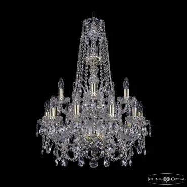 Подвесная люстра Bohemia Ivele Crystal 1411 1411/10+5/195/XL-80/2d G