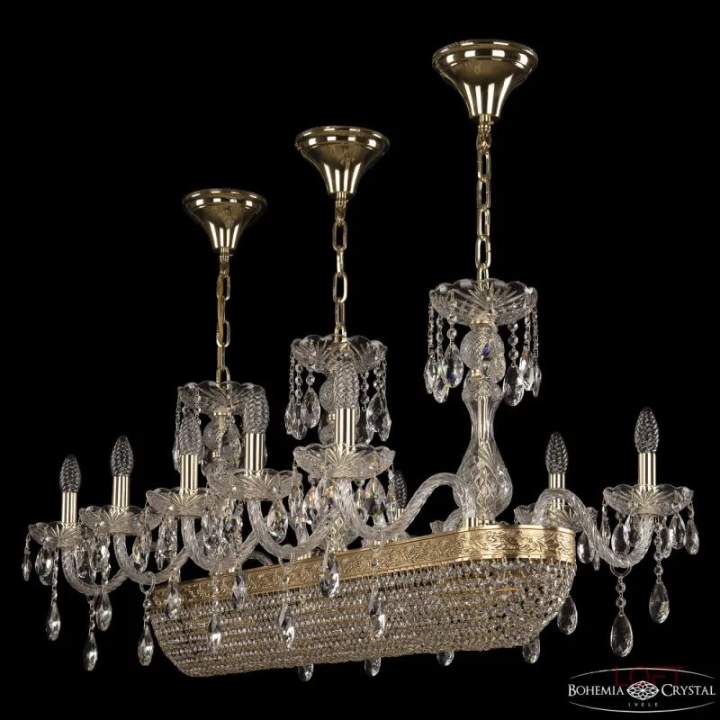 Подвесная люстра Bohemia Ivele Crystal 1452 1452/10/195/1000 G Подвесная люстра Bohemia Ivele Crystal 1452 1452/10/195/1000 G