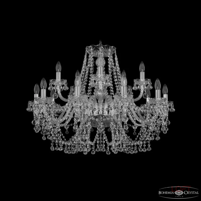 Подвесная люстра Bohemia Ivele Crystal 1409 1409/10+5/300 Ni