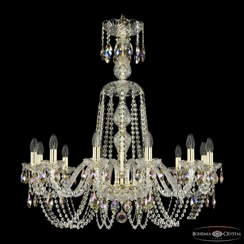 Подвесная люстра Bohemia Ivele Crystal 1402 1402/12/300/XL-90 G K801