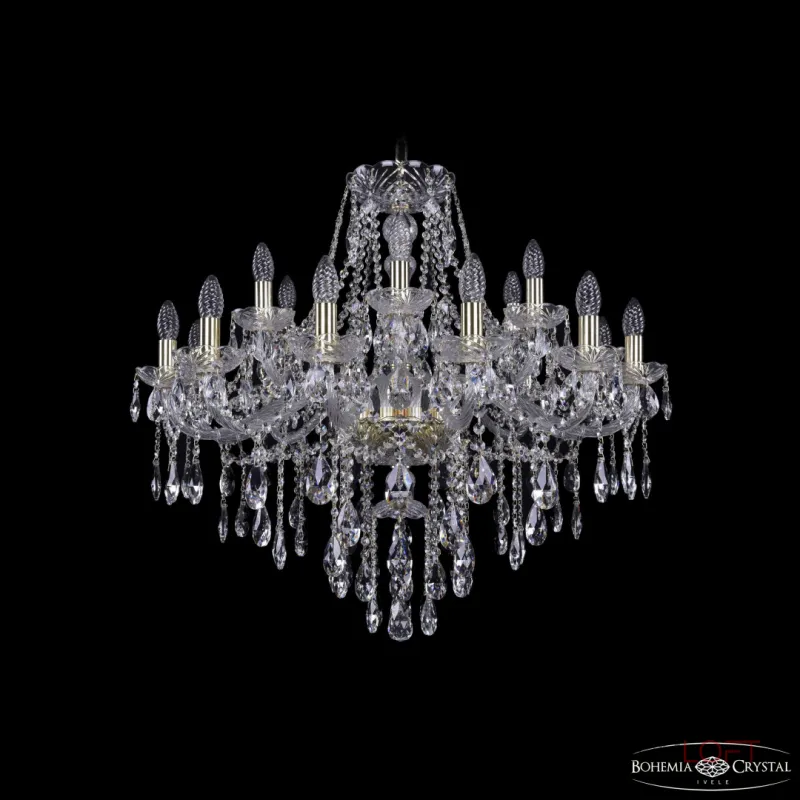 Подвесная люстра Bohemia Ivele Crystal 1415 1415/12+6/300 G